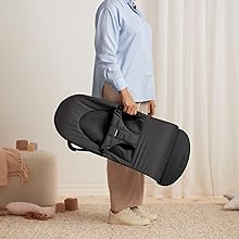 BabyBjörn Bouncer Balance Soft, Woven/Jersey Tri Fabric, Dark Grey