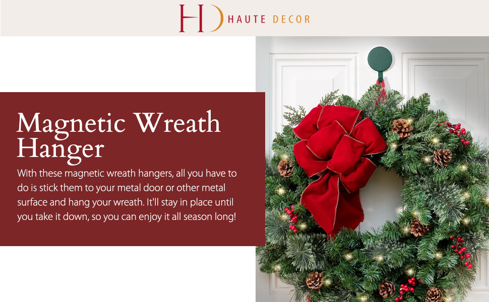 Haute Decor Atract Wreath Hanger (Brushed Nickel