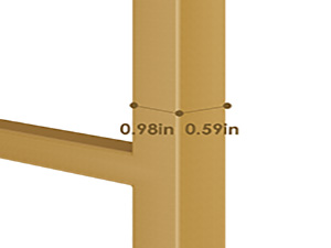 Golden metal frame 