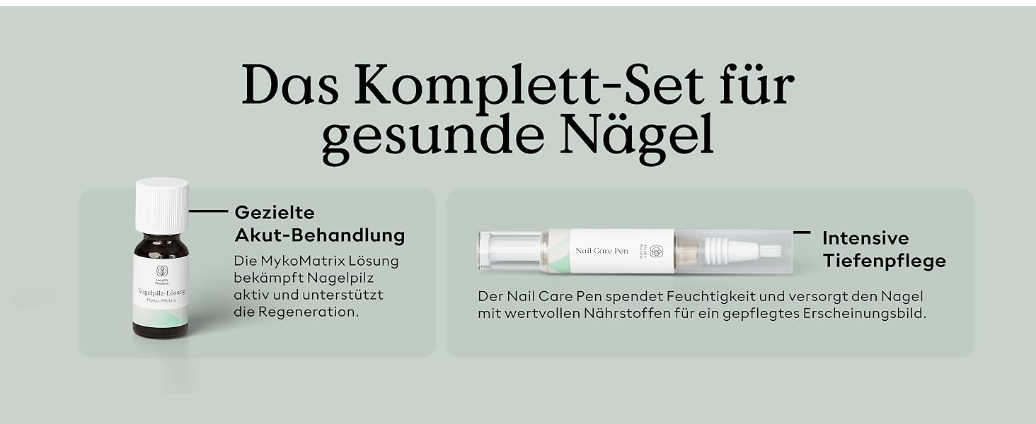 Produktverpackungen oder Marketingmaterialien mit Flaschen und Text in deutscher Sprache auf weißem Hintergrund.