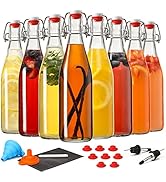 Amazon.com: 8 Set 16 OZ Swing Top Glass Bottles - Flip Top