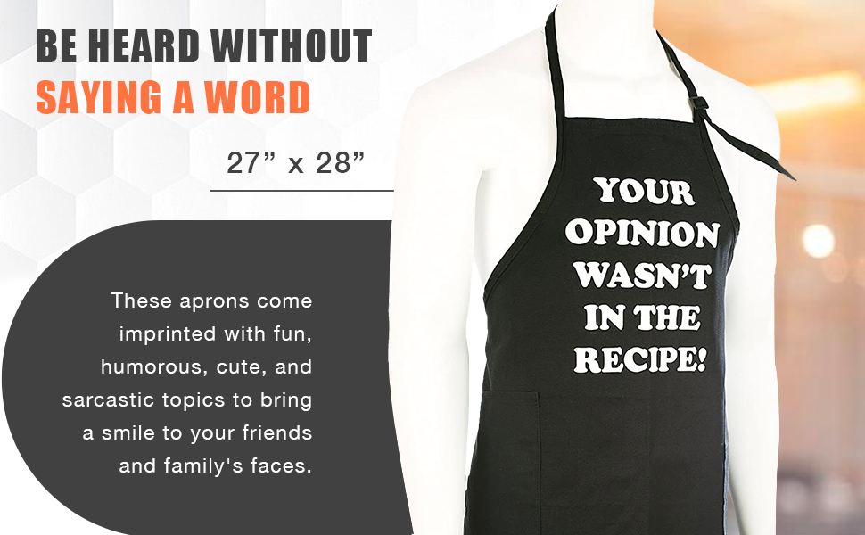 Adjustable Apron with Pockets , Cooking Baking
