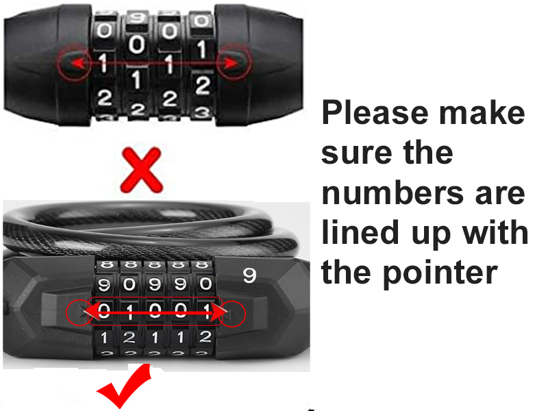 Bike Lock Cable, Anti Theft Bicycle Lock Chain, Bike