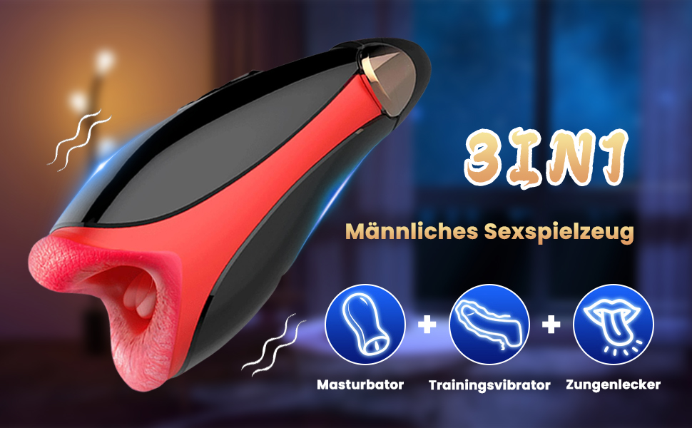 Elektrischer Masturbator Cup 10 Vibration und Heizfunktion