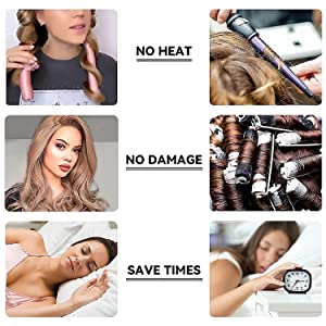 Heatless Hair Curler and Curling Scrunchie Set