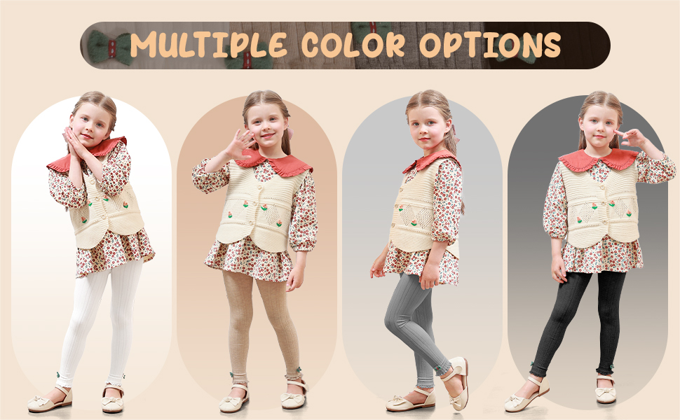 stretch leggings for children full-length leggings for kids everyday leggings for girls gift gifts