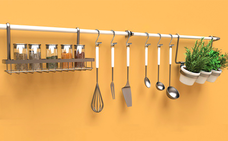 Shower Curtain Hooks, Set of 12 Metal Chrome TBar Shower Hook