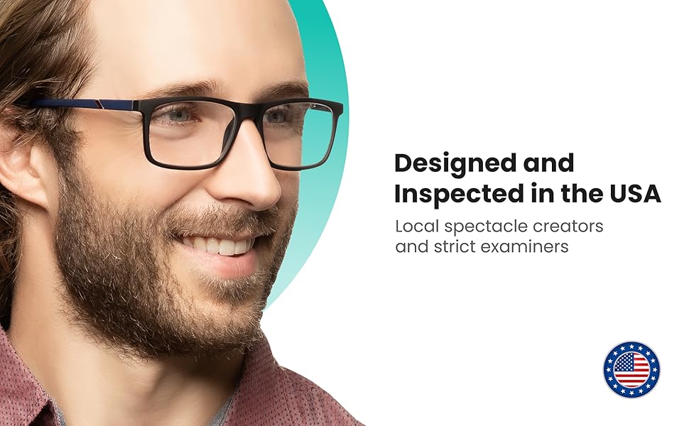 Premium Blue Frame Blue Light Reading Glasses Men to Look