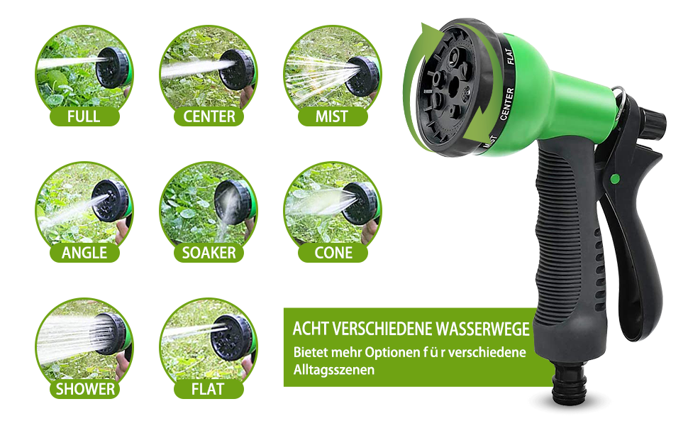 8 modlu su püskürtme tabancası