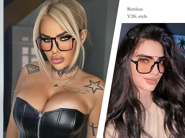 Y2K sunglasses oversized for women