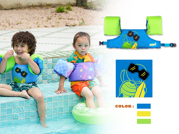 Gogokids Kids Swim Vest,Toddler Floaties Arm Wings Life Jacket Vest