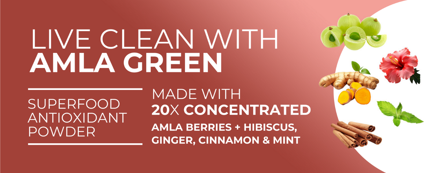 Amla Green powder indian gooseberry hibiscus
