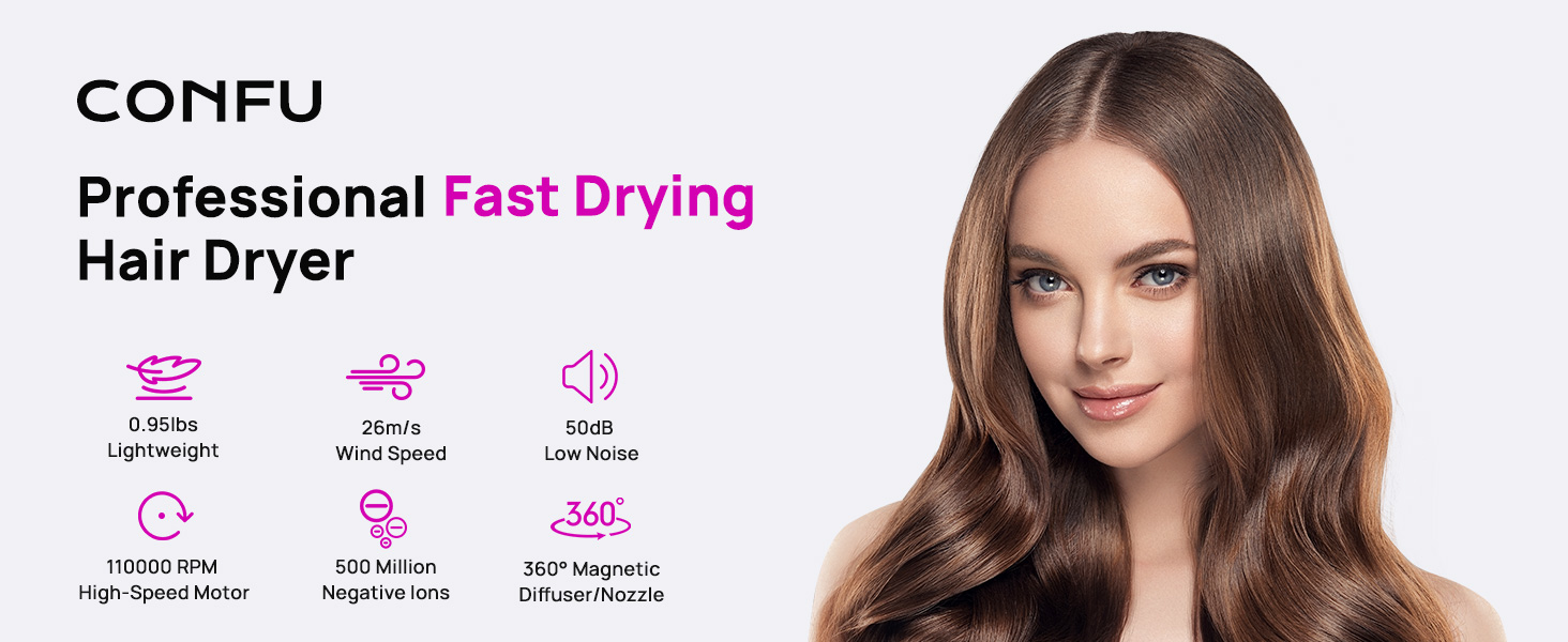CONFU Pro Fast Drying Hair Dryer