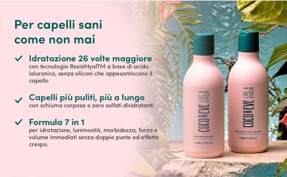 Coco & Eve Like A Virgin Shampoo & Balsamo super idratante Naturale