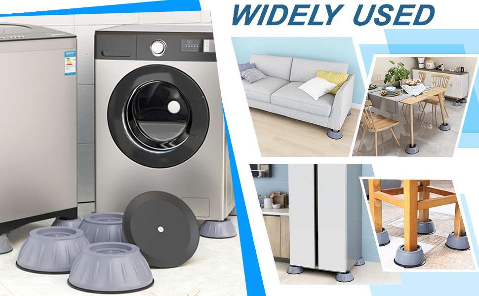 4Pcs Washing Machine Stabilizer, Shock and Noise Cancelling Washing