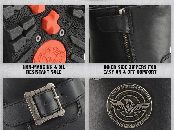 Amazon.com: Milwaukee Leather Men's Black Leather Wide Width