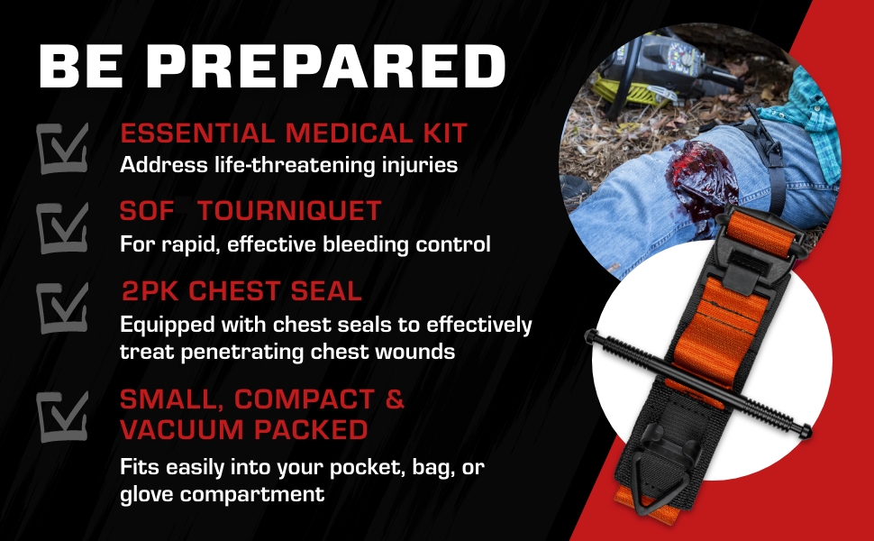 Portable medical kit for first aid and hemorrhage control