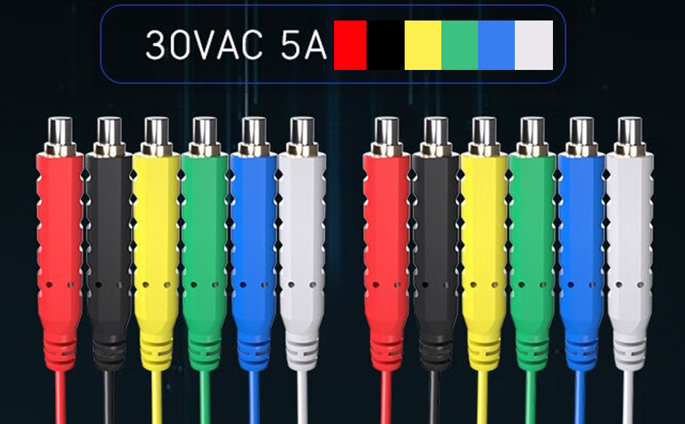 12PCS Jumper Wires Soft Flexible Jumper Test Leads