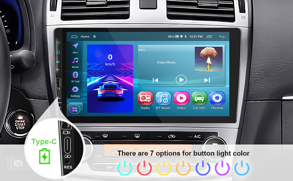 Podofo Android 11 Car Radio 2 DIN 2 + 32G Wireless Carplay Android Car ...