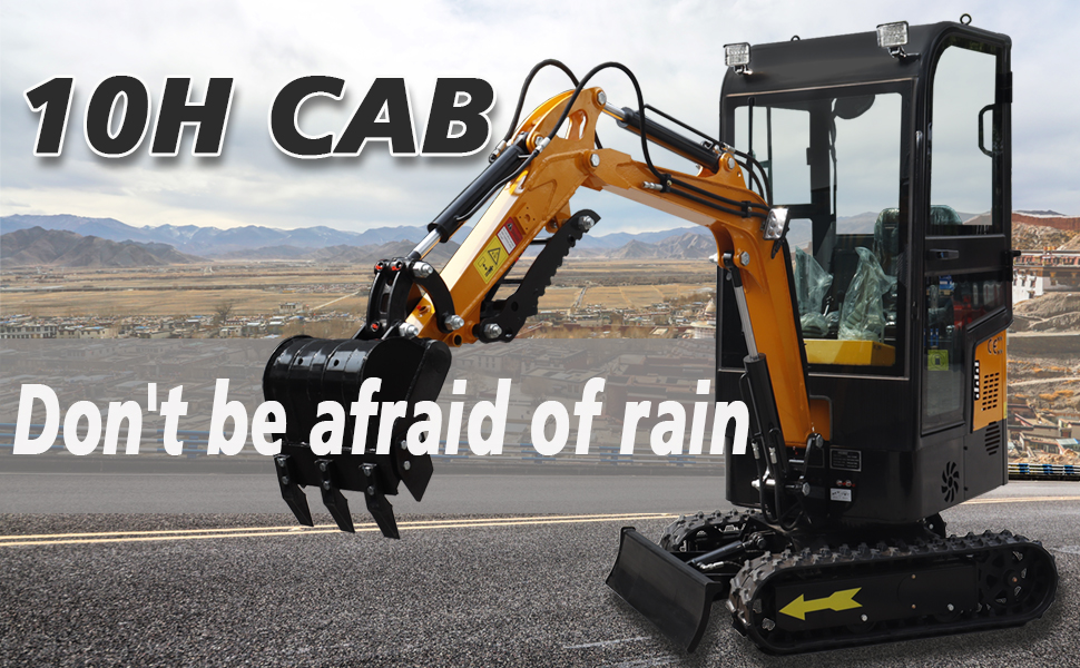 Amazon.com: 13.5HP Mini Crawler Hydraulic Excavator, 1 ton