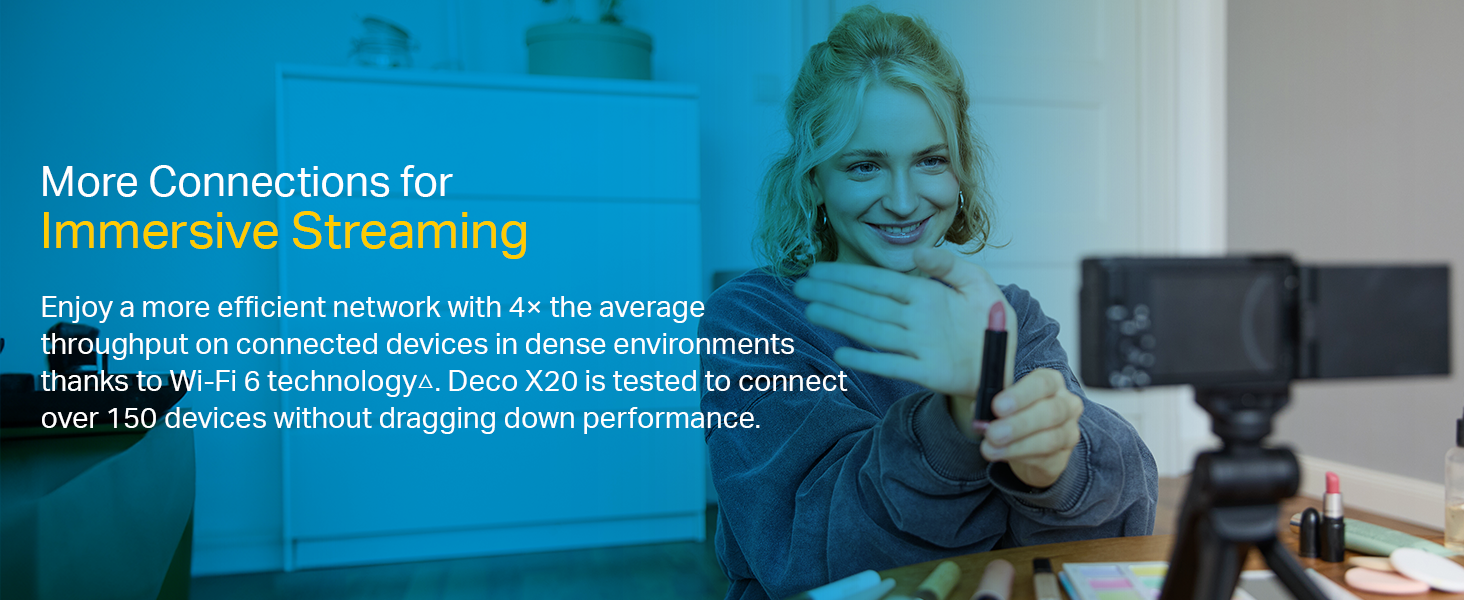 Deco X20(1-pack) AX1800 Whole Home Mesh Wi-Fi 6 System