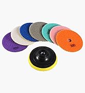 TenNuoDa 100 mm Diamant-Polierpads, 4-Zoll-Diamant-Beton-Polierpads Nass-Trocken-Set für Quarz-Ma...