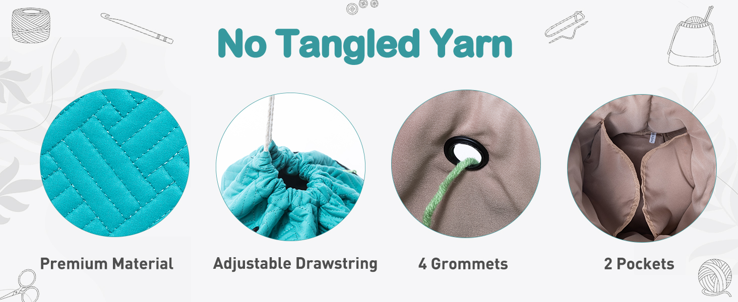 Drawstring Yarn Storage Bags 