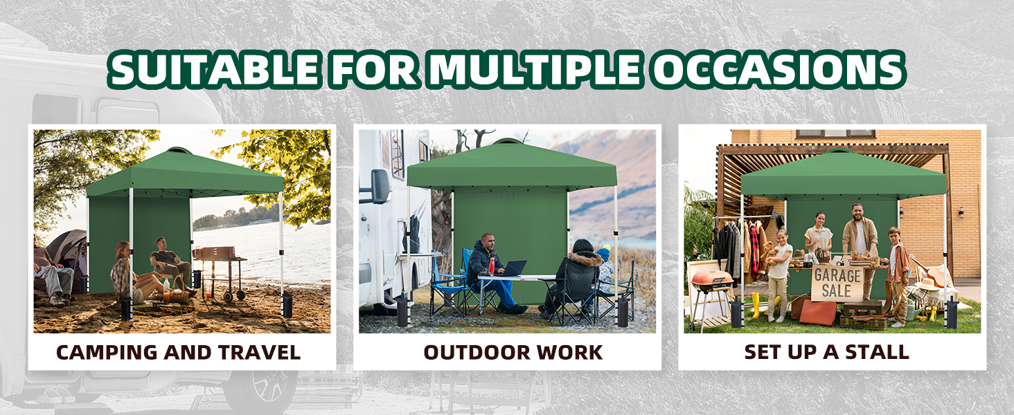 reinforced pop up canopy tent with wall