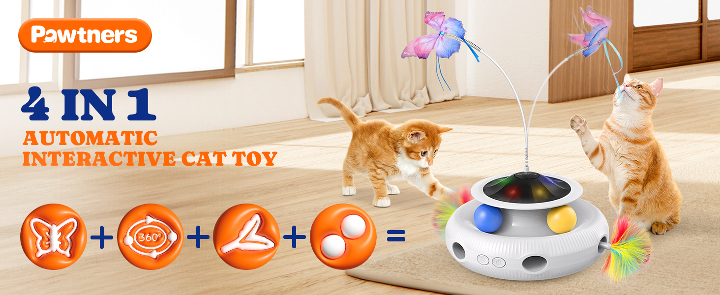 4 IN 1 Automatic interactive cat toy