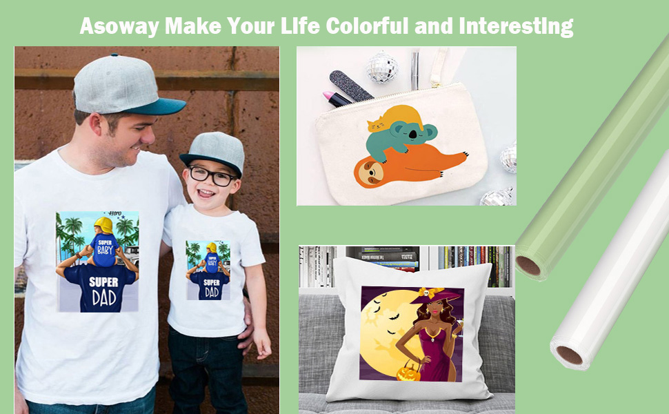 A ANGG Clear HTV Vinyl for Sublimation 12" X 6FT