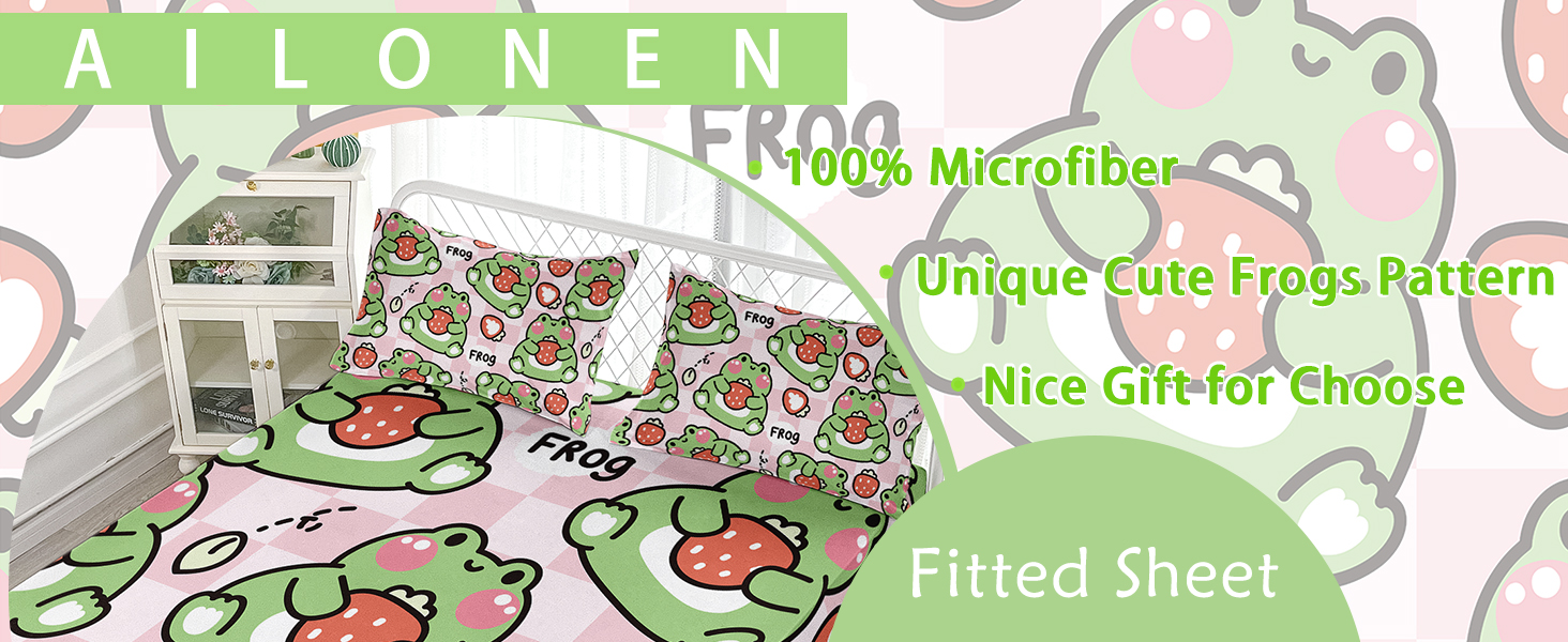 AILONEN Cartoon Dinosaur Fitted Sheet Set Queen Size,Cute