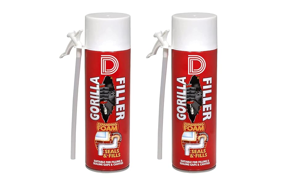 2X 500ml Expanding Foam Filler Waterproof Gorilla Filler Amazon.co.uk
