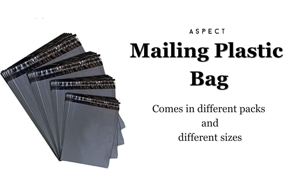 Aspect 60/120 Mailing Plastic Bag Mixed Sizes (6x9, 9x12, 10x14