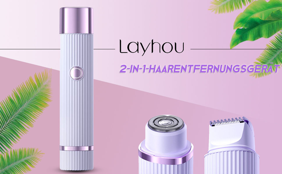 2 in 1 Epilierer Damen & Gesichtshaarentfernung für Haarentfernung, Schmerzlos Epilierer