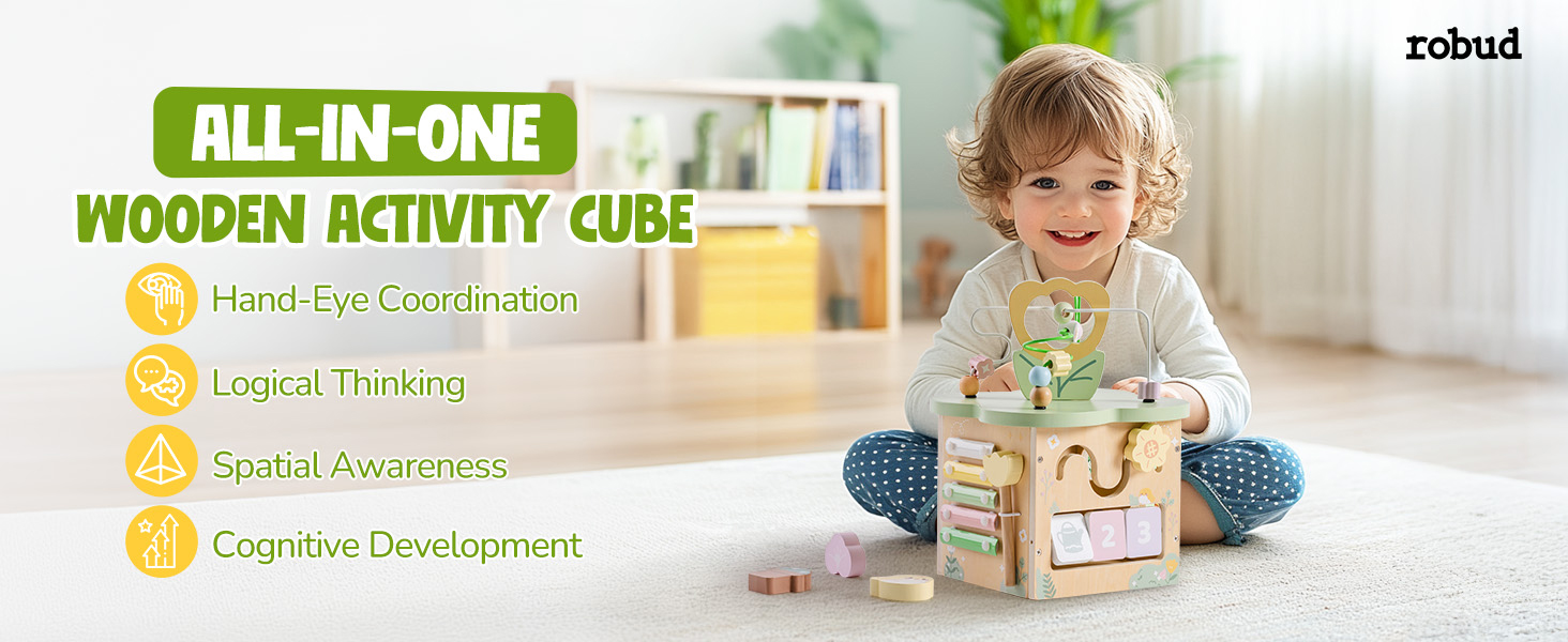 Wooden Activity Cube