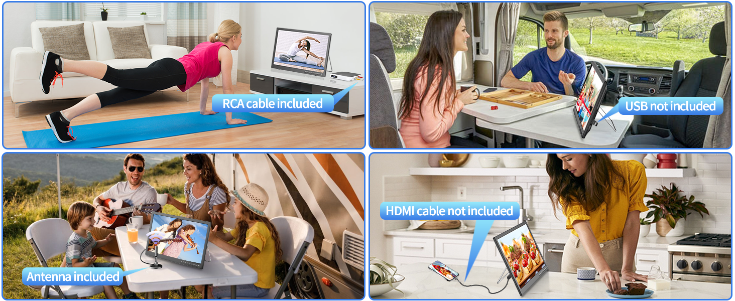 Desobry 17 Inch Portable TV with Antenna, Portable Small TV