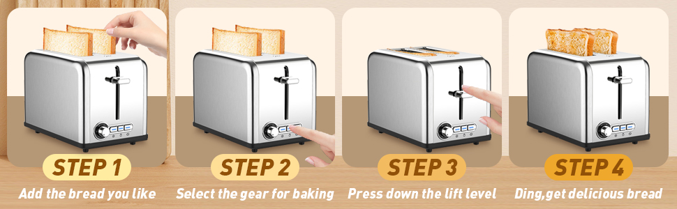 2 Slice Toaster Stainless Steel-6