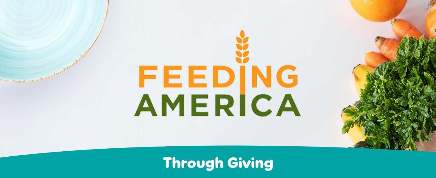 Through giving. Feeding America