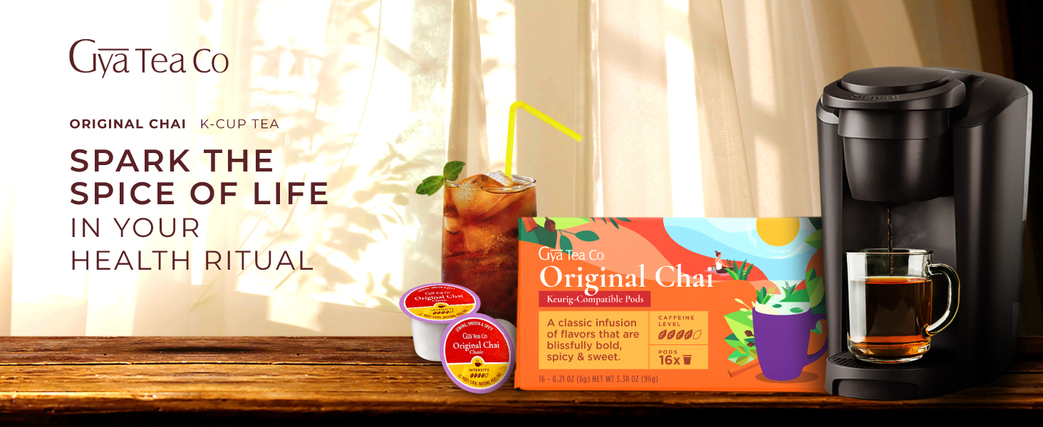 Gya Tea Co Original Chai K Cup Tea Pods for Keurig Highly