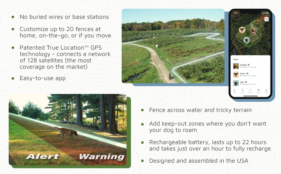 SpotOn GPS Dog Fence, App Based Wireless Dog Fence Collar