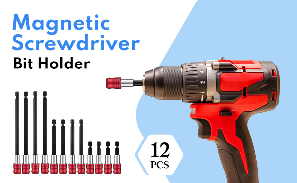 6 Pieces Drill Bit Extension Screwdriver Bit Holder Impact