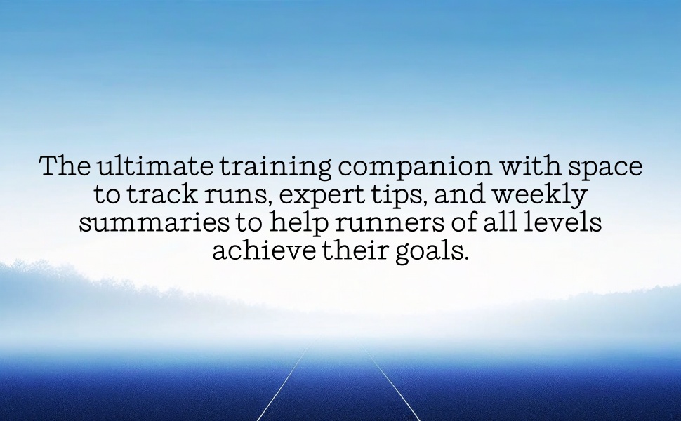 Running journal with expert tips and weekly progress tracking for all runners