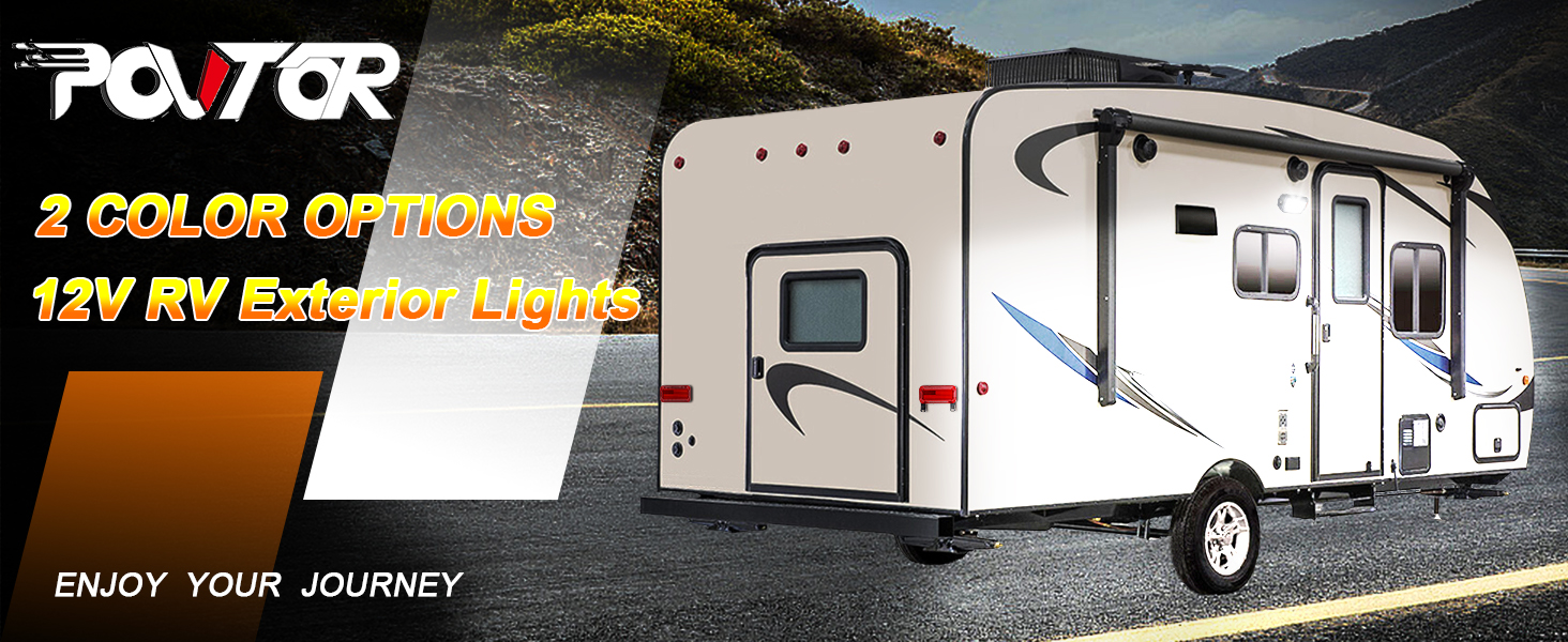 POVTOR RV Exterior LED Light, 39 LED Porch Light with