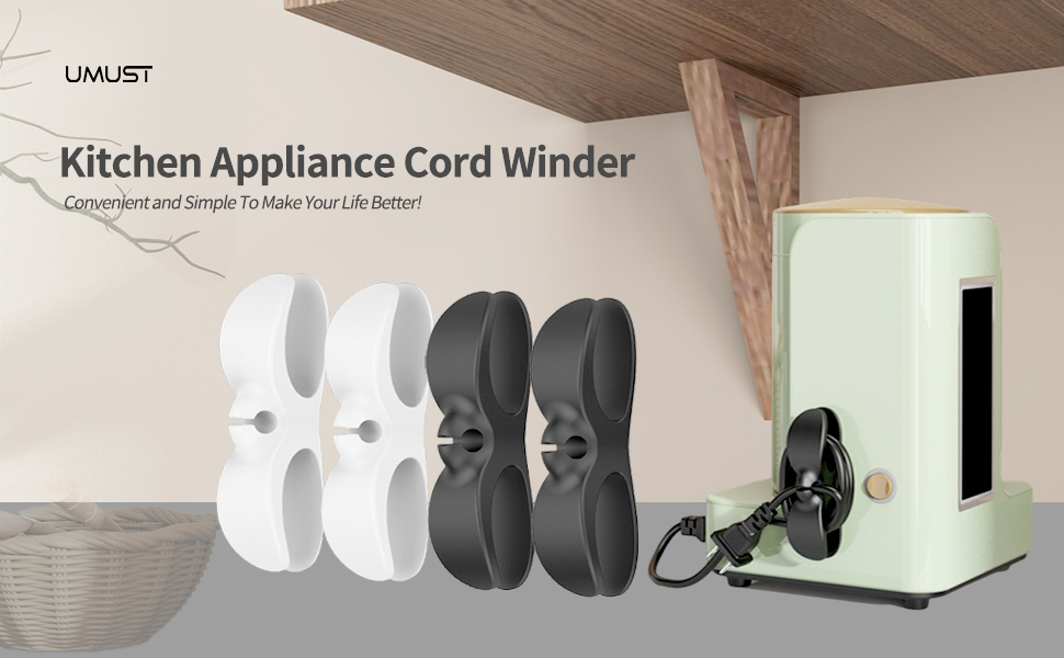 4PCS Cord Organizer for Appliances,Kitchen Appliance Cord Winder,Newest