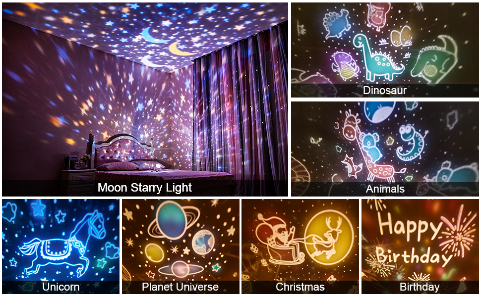 one fire kids night light projector nightlights for kids room night lights projector night lights