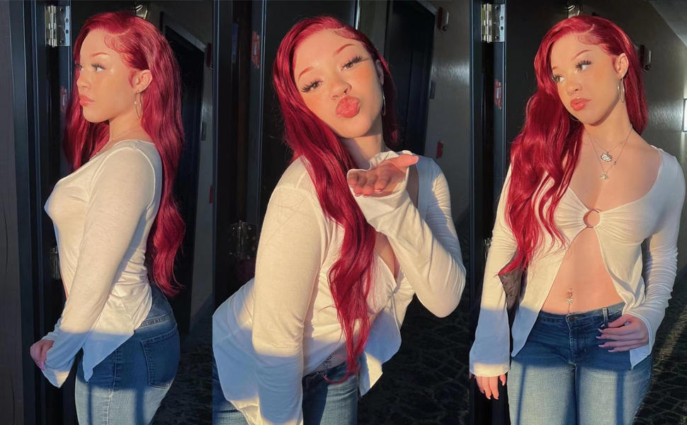 99J Burgundy Lace Front Wigs