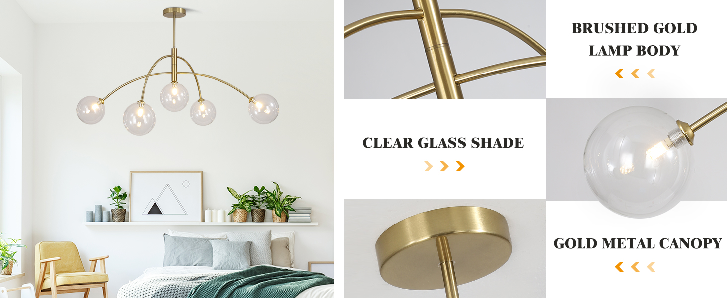 Mid Century Modern Globe Chandelier