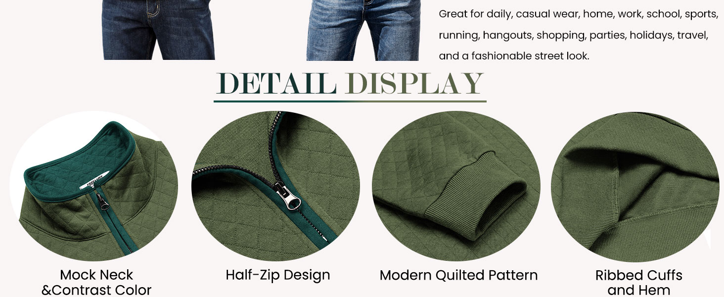 mens 1/4 zip sweater