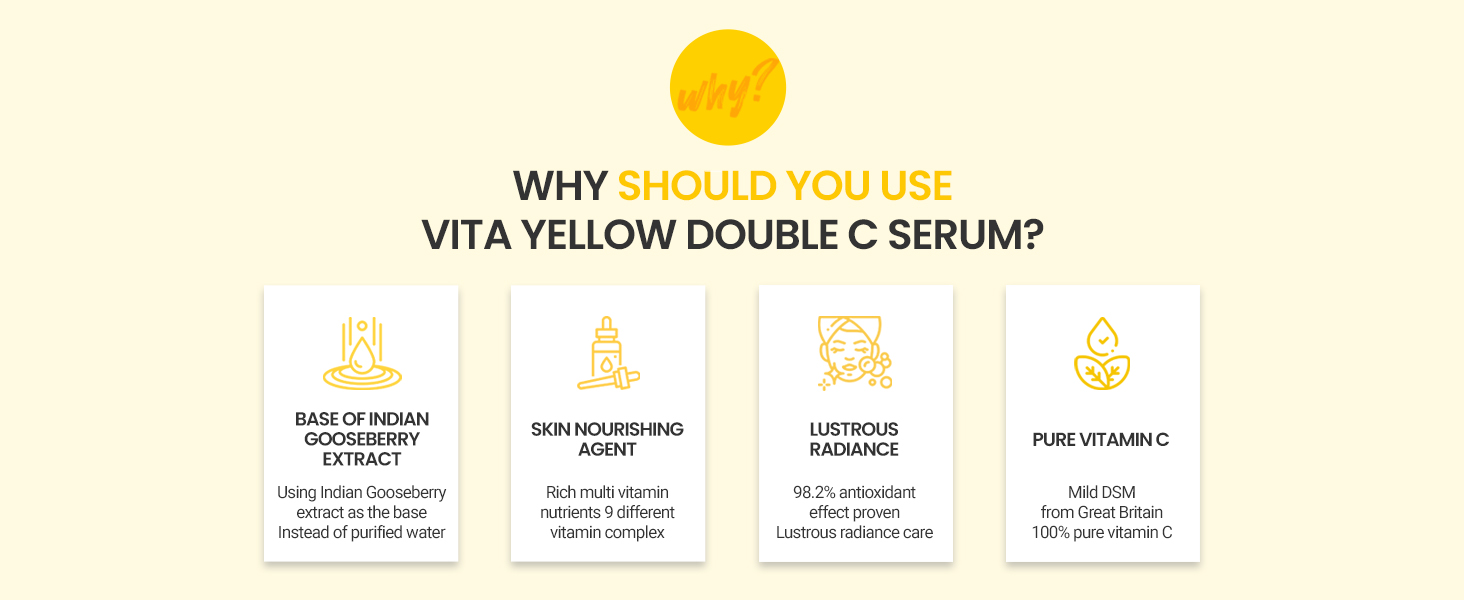 Why should you use Vita Yellow Double C Serum?
