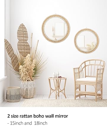 rattan mirror